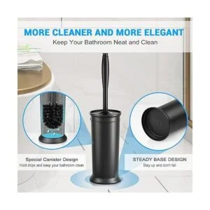 Paquete de 2 cepillos y soporte para inodoro con mango_5