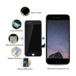 Para iPhone 8SE 2020 Pantalla LCD de repuesto Negro_4