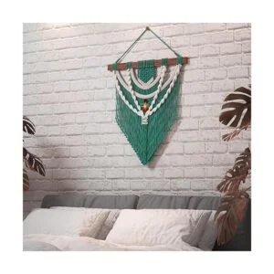 ZUEXT Cordón de algodón de macramé verde negruzco de_6