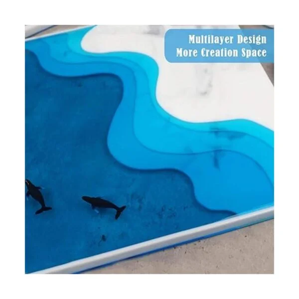 Ocean Molde de resina con forma de posavasos para_4