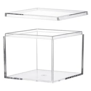 Dayaanee Recipientes de acrílico cuadrados de plástico_2