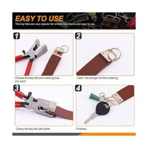 Rustark Kit de accesorios para llavero de 4 colores con_5