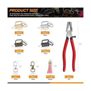 Rustark Kit de accesorios para llavero de 4 colores con_2