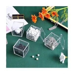 Dayaanee Recipientes de acrílico cuadrados de plástico_5