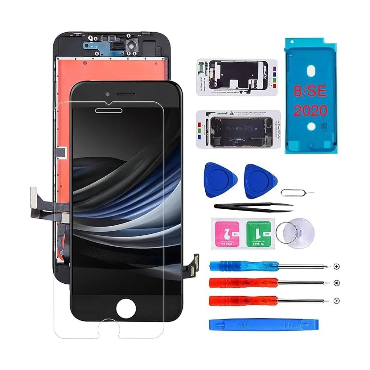 Para iPhone 8SE 2020 Pantalla LCD de repuesto Negro_1