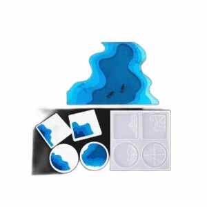 Ocean Molde de resina con forma de posavasos para_1