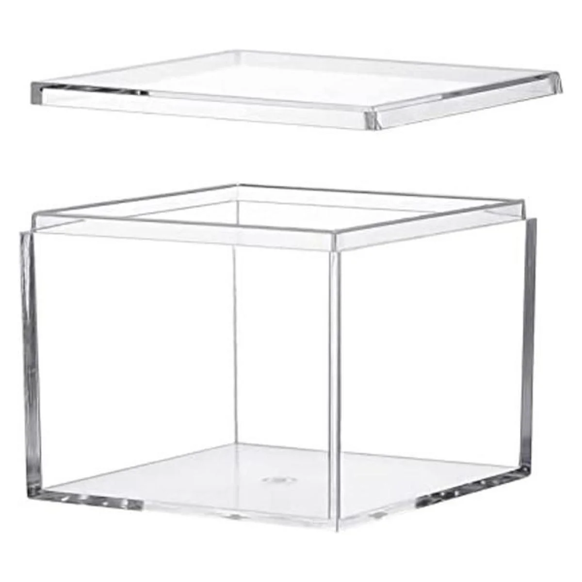 Dayaanee Recipientes de acrílico cuadrados de plástico_1