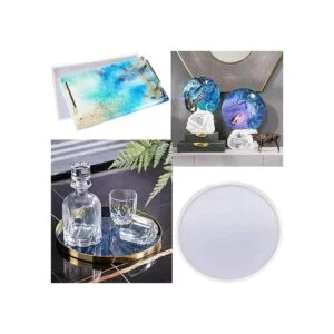 Paquete de 2 moldes de resina grandes moldes de bandeja_4