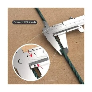 ZUEXT Cordón de algodón de macramé verde negruzco de_3