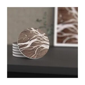 UMIRRO Posavasos de cerámica para mesa de madera_6