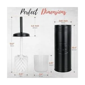 Autumn Alley Juego de escobillas y soporte de baño de_7