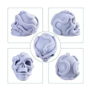 Molde de silicona de calavera de serpiente 3D para resina_3