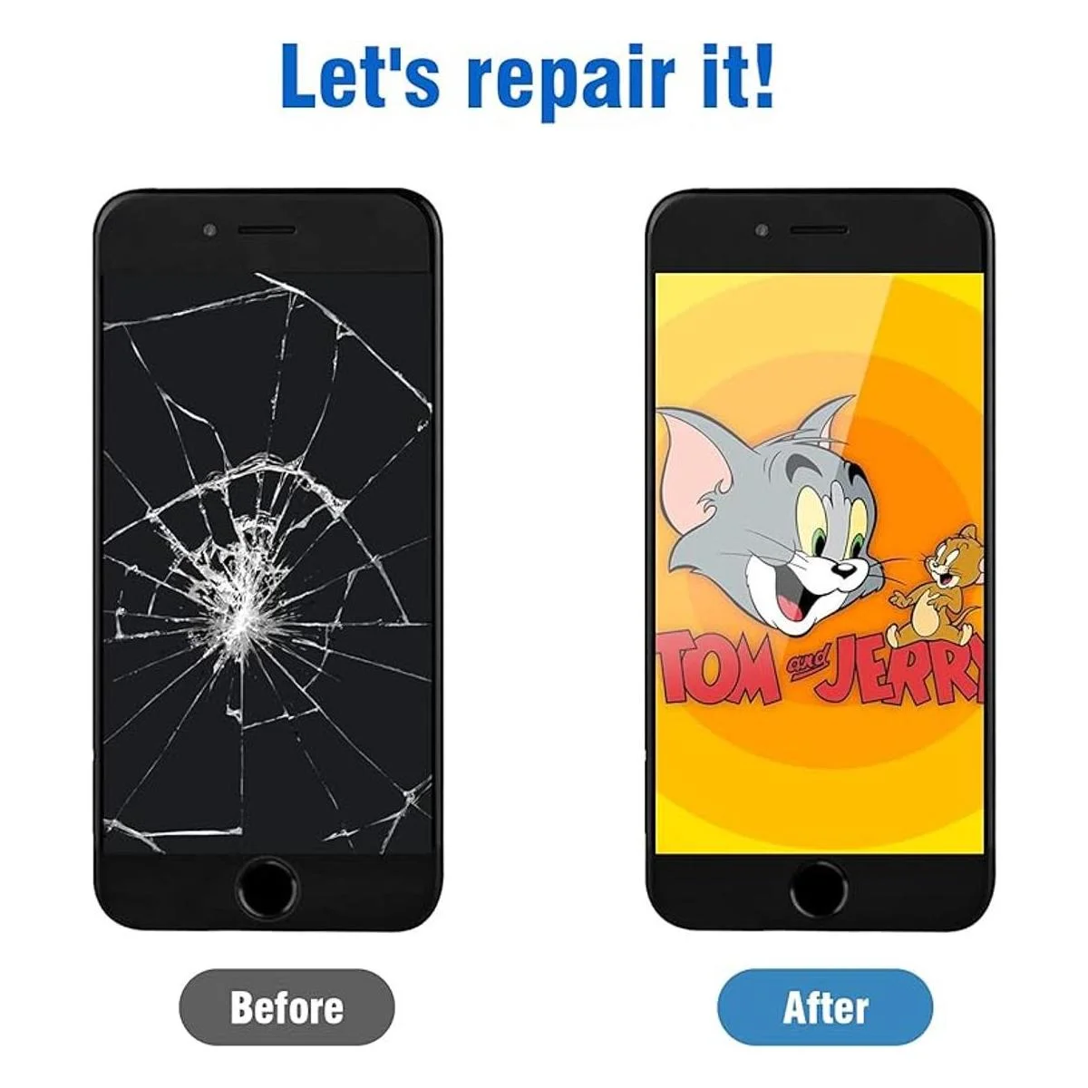 Para iPhone 8SE 2020 Pantalla LCD de repuesto Negro_6