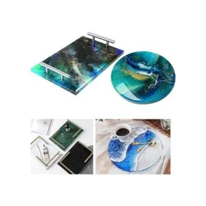 Paquete de 2 moldes de resina grandes moldes de bandeja_6