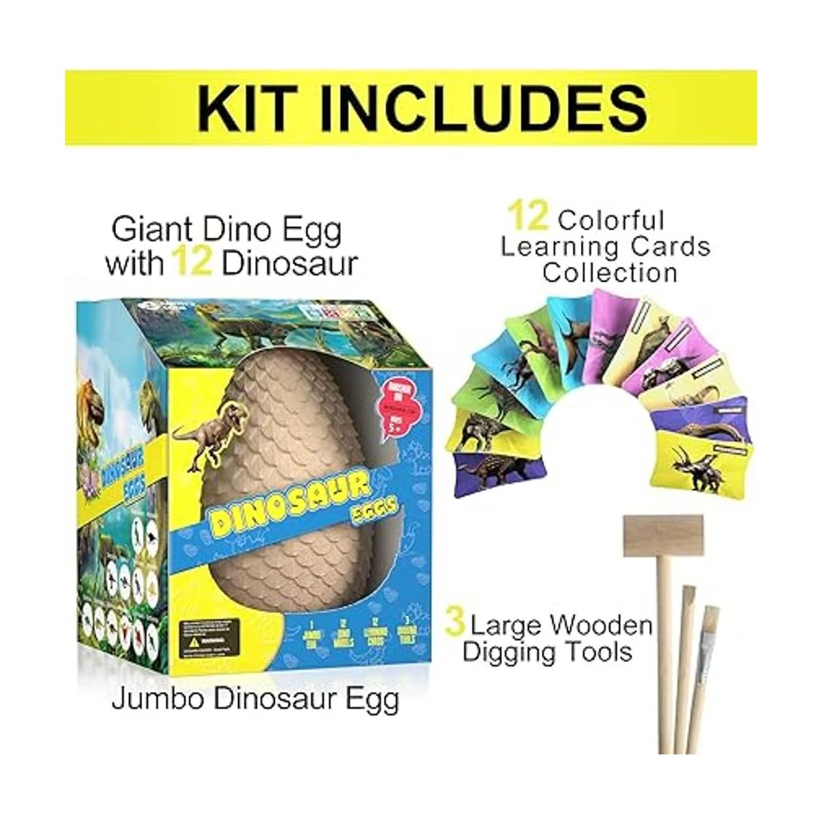 Huevo de dinosaurio Kit de excavación de huevos de_2