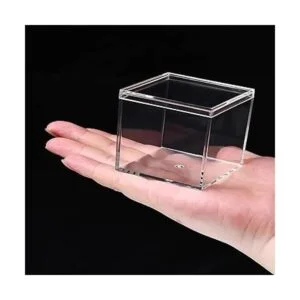 Dayaanee Recipientes de acrílico cuadrados de plástico_4