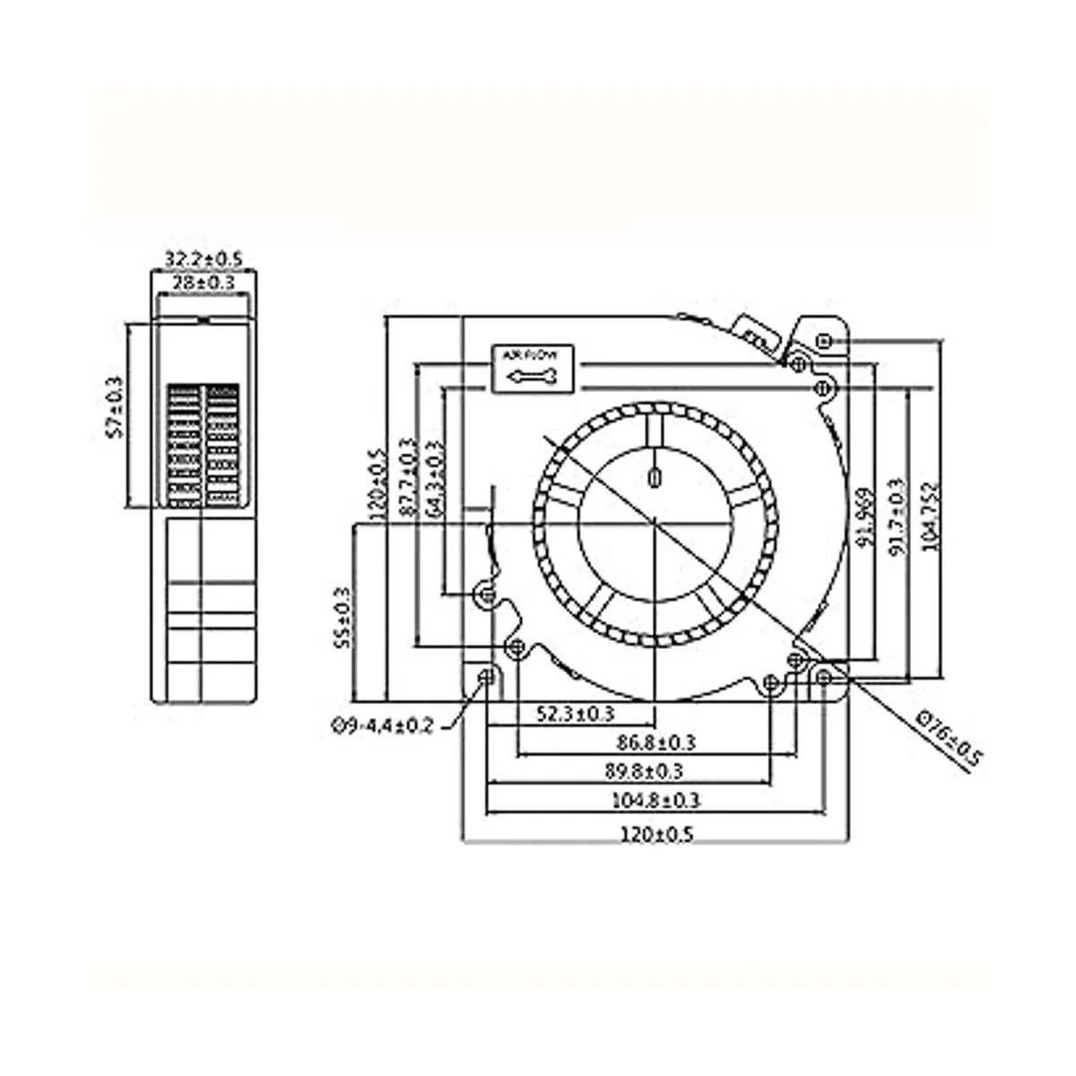 Wathai Ventilador de 4.724 in x 1.260 in 110 V 220 V CA_7