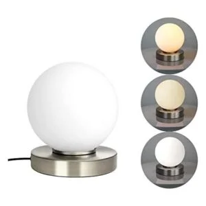 Lámpara de mesa pequeña lámpara de mesa LED con pantalla_1