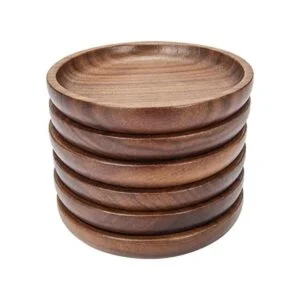 MAPRIAL Posavasos de madera para bebidas paquete de 4_1