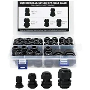 Makerele NPT Cable Glándulas Kit Impermeable Ajustable_1