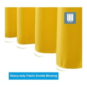 AmazerBath Cortina de ducha amarilla mostaza cortina de_6