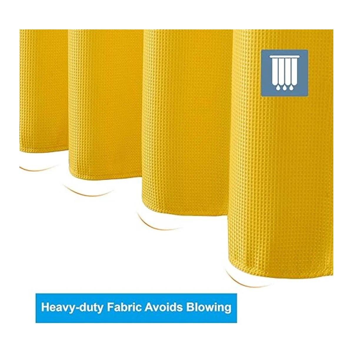 AmazerBath Cortina de ducha amarilla mostaza cortina de_6