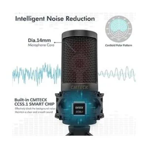 Micrófono USB micrófono CMTECK XM550 para podcast con_2