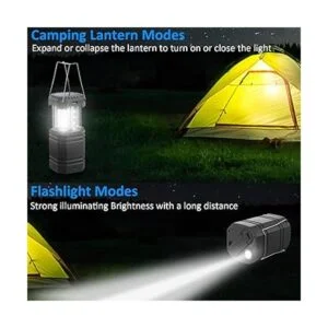 Linterna de camping de manivela con energía solar 3000_4