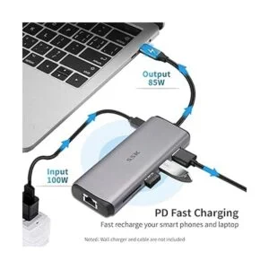 SSK USB C Hub adaptador multipuerto tipo C 8 en 1 con 4K_3
