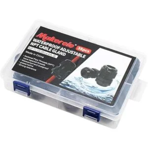 Makerele NPT Cable Glándulas Kit Impermeable Ajustable_5
