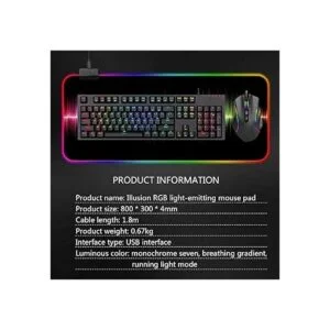 Oriday Alfombrilla de ratón grande para juegos tamaño_3