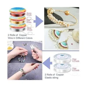 Kit de fabricación de joyas de cristal con 24 colores de_5