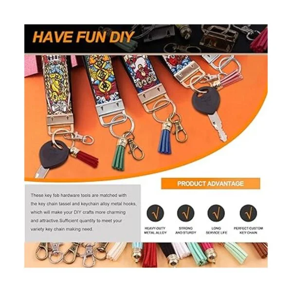 Rustark Kit de accesorios para llavero de 4 colores con_6