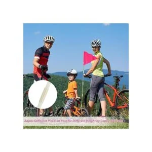 Tatuo 2 banderas de seguridad para bicicleta de 6 pies con_2