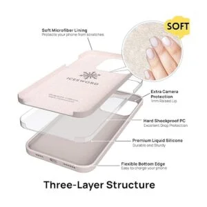 IceSword Funda para iPhone 13 Pro Stone de 6.1 pulgadas_4