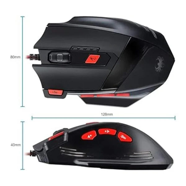 Zelotes Ratón para juegos ratón con cable de PC 9200DPI_7
