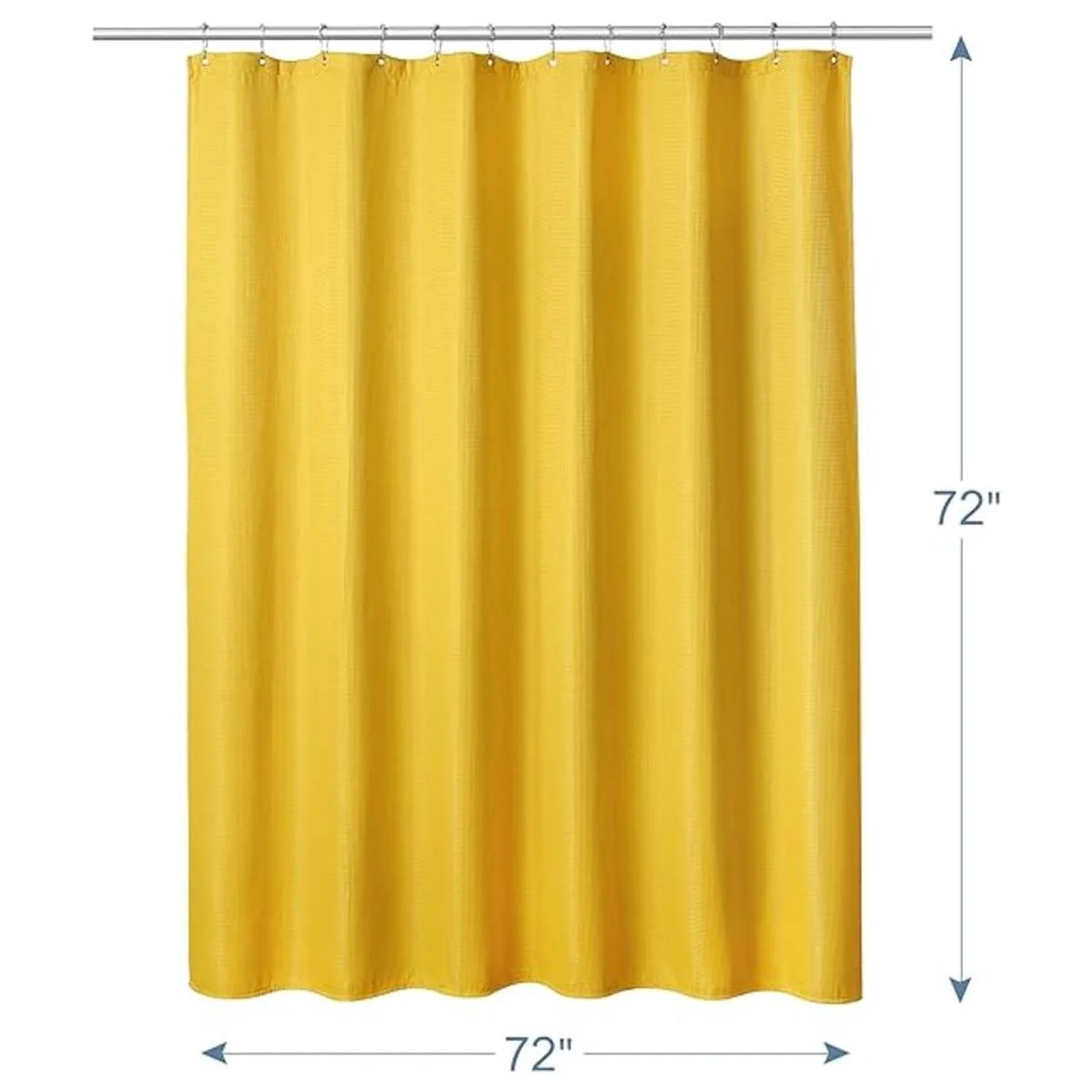 AmazerBath Cortina de ducha amarilla mostaza cortina de_7