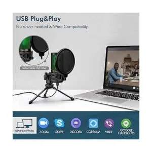 Micrófono USB micrófono CMTECK XM550 para podcast con_3