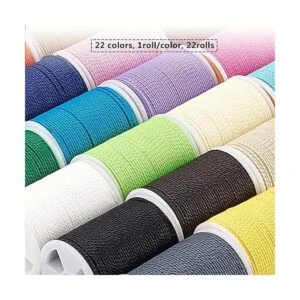 OLYCRAFT Cordón de poliéster encerado de 264 yardas 0.039_3