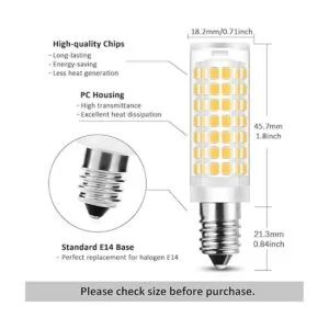 Bombillas LED E14 para campana extractora base europea_2