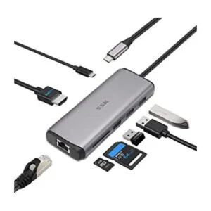 SSK USB C Hub adaptador multipuerto tipo C 8 en 1 con 4K_1