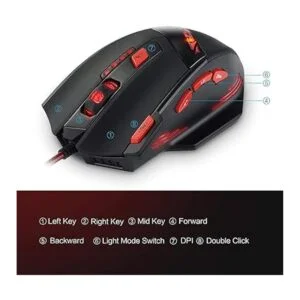 Zelotes Ratón para juegos ratón con cable de PC 9200DPI_5