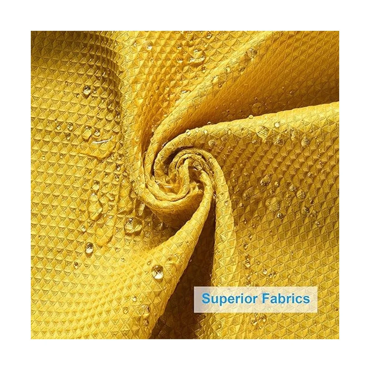 AmazerBath Cortina de ducha amarilla mostaza cortina de_4