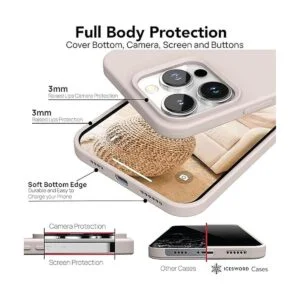 IceSword Funda para iPhone 13 Pro Stone de 6.1 pulgadas_3