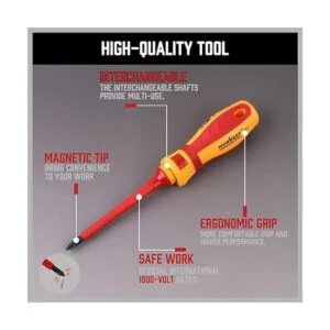 SEDY Juego de destornilladores eléctricos aislados de 1000_5
