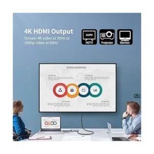 SSK USB C Hub adaptador multipuerto tipo C 8 en 1 con 4K_5