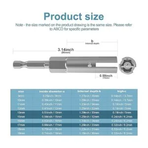 Paquete de 3 destornilladores de tuerca hexagonal de 14_3