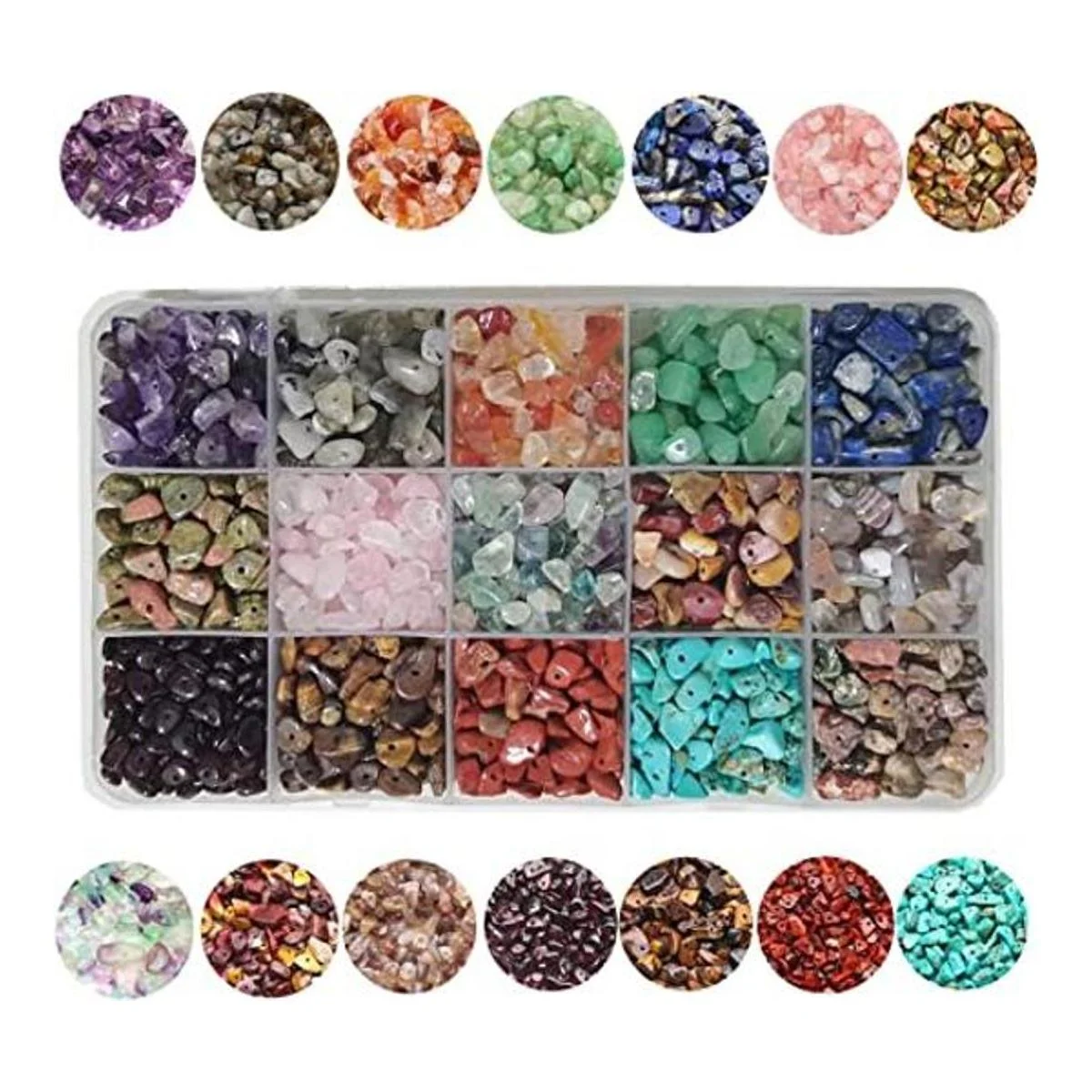 GangGangHao Cuentas de piedra de astillas naturales_1