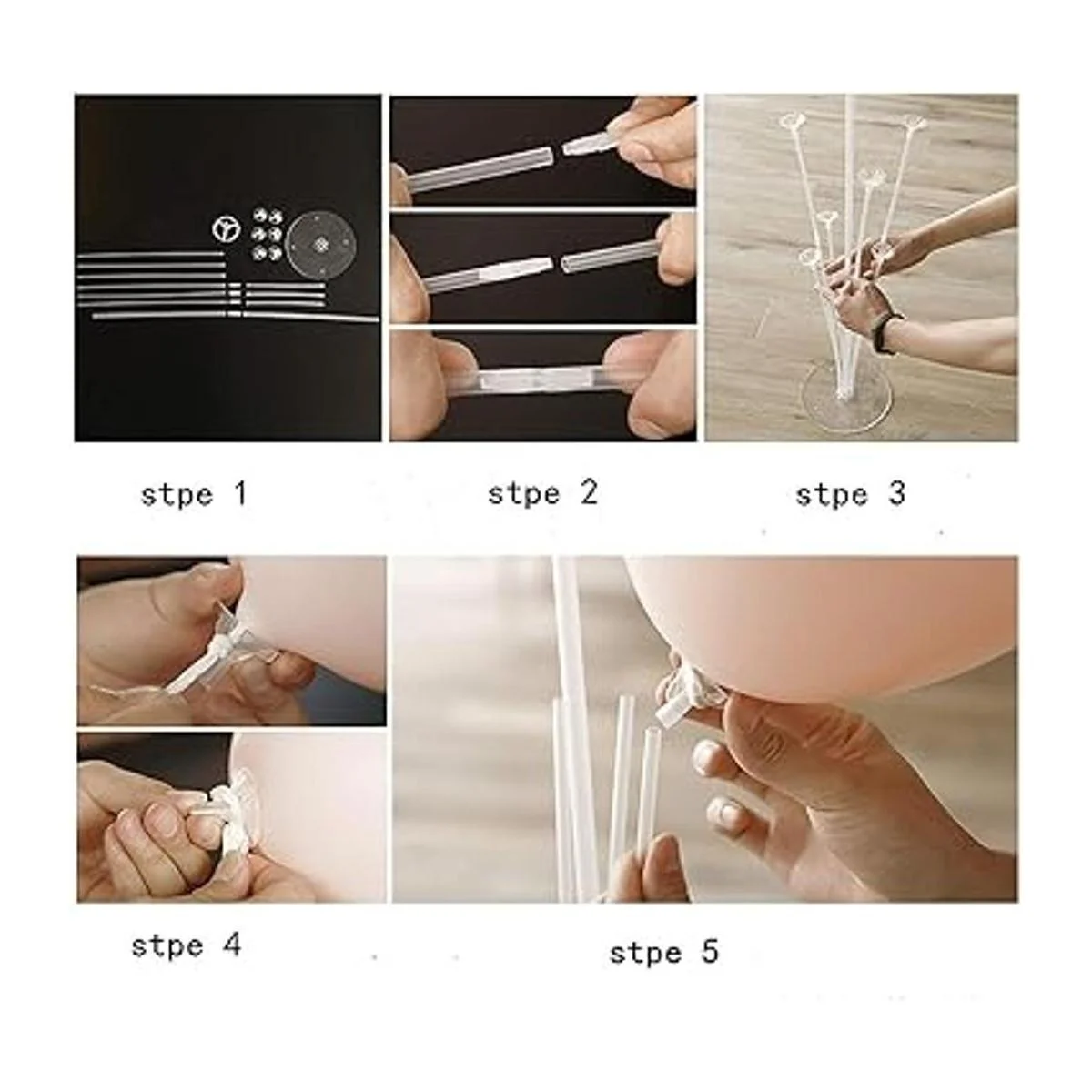 Kit de soporte de globos 7 juegos de soporte de globos_4