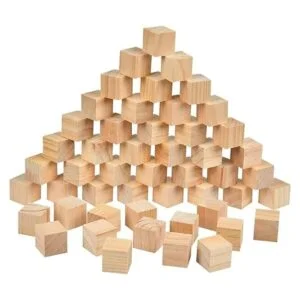 BUYGO O 50 cubos de madera de 1.5 pulgadas bloques de_1